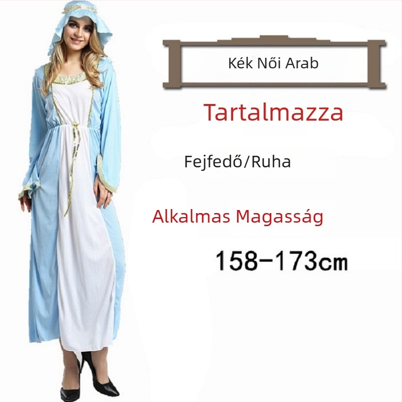 Halloween Ball jelmez – Arab ruházat Saúd–Dubai stílusú köpeny nőknek – Poliészter anyag; fő anyag: acetát 100% – 2023 tavasz