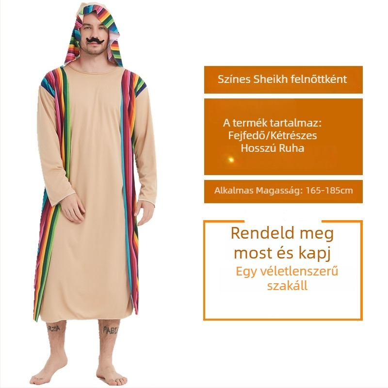 Halloween Ball jelmez – Arab ruházat Saúd–Dubai stílusú köpeny nőknek – Poliészter anyag; fő anyag: acetát 100% – 2023 tavasz