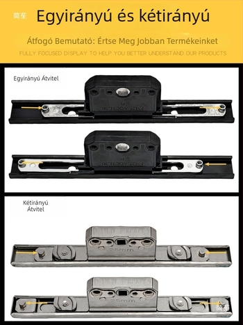 Alumíniumötvözetű bukóablak zárdoboza: átviteli zártest és teleszkópos zár, összekötő záralkatrészek