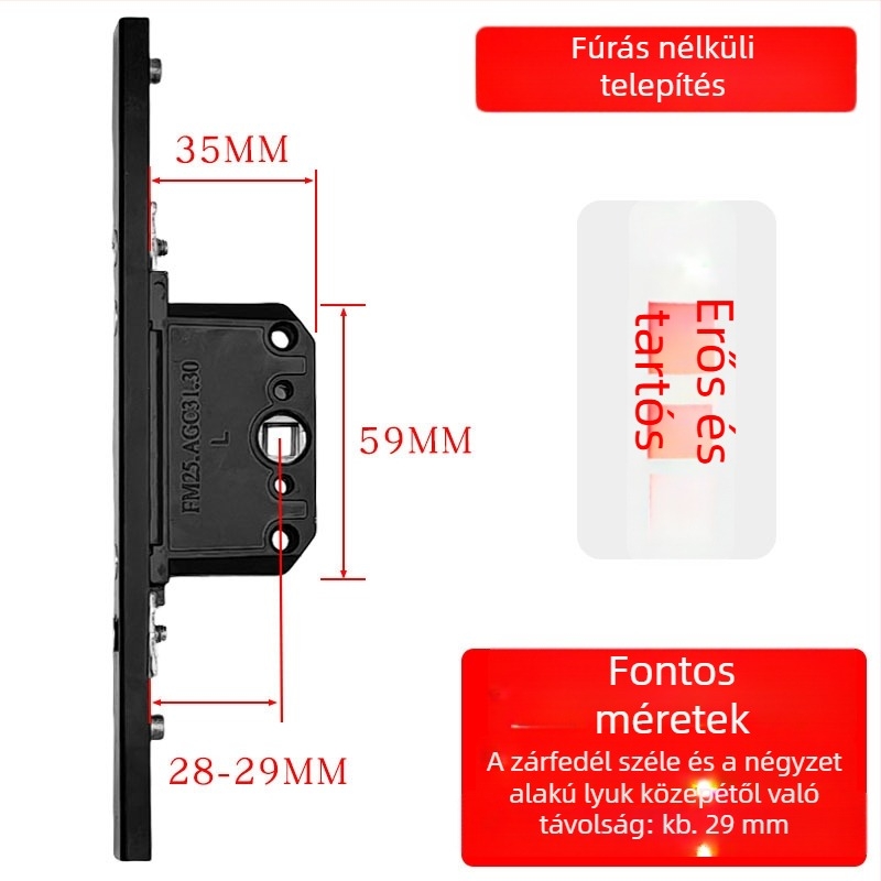 Alumíniumötvözetű bukóablak zárdoboza: átviteli zártest és teleszkópos zár, összekötő záralkatrészek