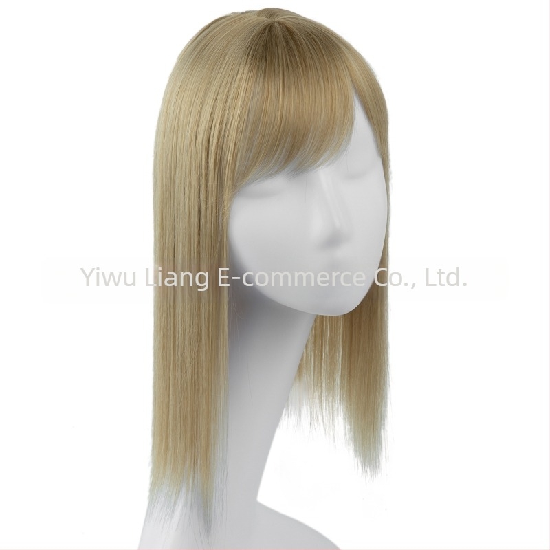 Női paróka - Hosszú, egyenes hajdarab 3D frufival, gépi feldolgozás, magas hőmérsékletű selyem, göndöríthető és festhető