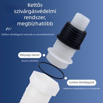 Mosógép lefolyócső, Y-alakú elágazás, három végű hosszabbító tömlő, padlólefolyó csatlakozó (Márka: más; Tanúsítvány: Nincs; Anyag: alapértelmezett elemek; Stílus: modern és minimalist)