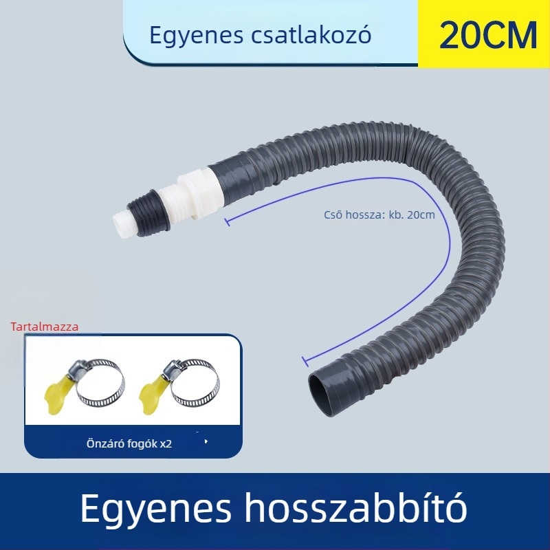 Mosógép lefolyócső, Y-alakú elágazás, három végű hosszabbító tömlő, padlólefolyó csatlakozó (Márka: más; Tanúsítvány: Nincs; Anyag: alapértelmezett elemek; Stílus: modern és minimalist)