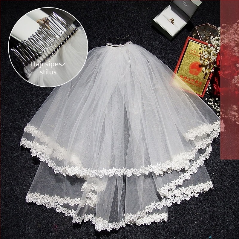 Menyasszonyi fejfedő fátyollal – modern minimál stílus, pár-stílus, márka Unique, Télen 2022