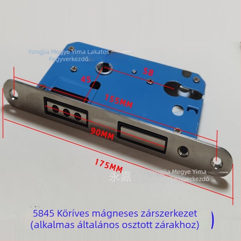 Belső faajtókhoz tervezett fogantyús zártest — mechanikus zártest, beépített szerelés, univerzális cilinder, modellek 5045/5845/7255