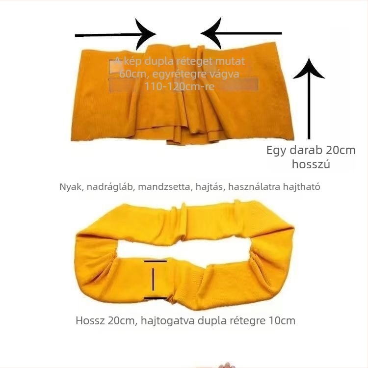 Pamut elasztikus bordázott kötött anyag kapucnis pulóverhez, bordázott mandzsettákkal és nyakkal, hangelnyelő szivacs