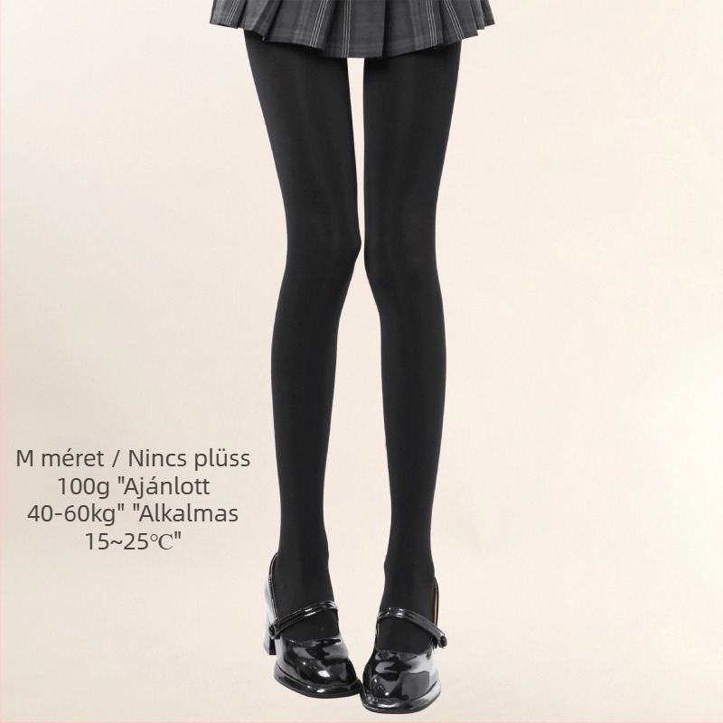 JK-stílusú bélelt harisnya fleece-béléssel, vastag téli harisnya nőknek (fleece-bélés, vastagság, téli meleg, JK-stílus, lábfejjel)