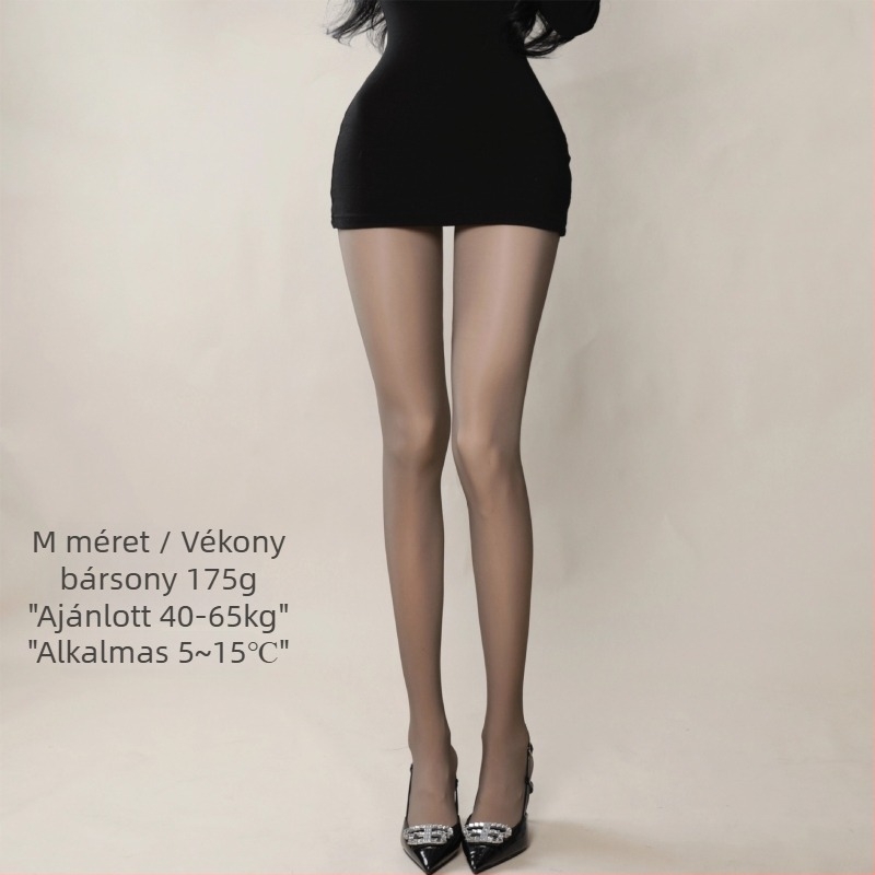 JK-stílusú bélelt harisnya fleece-béléssel, vastag téli harisnya nőknek (fleece-bélés, vastagság, téli meleg, JK-stílus, lábfejjel)