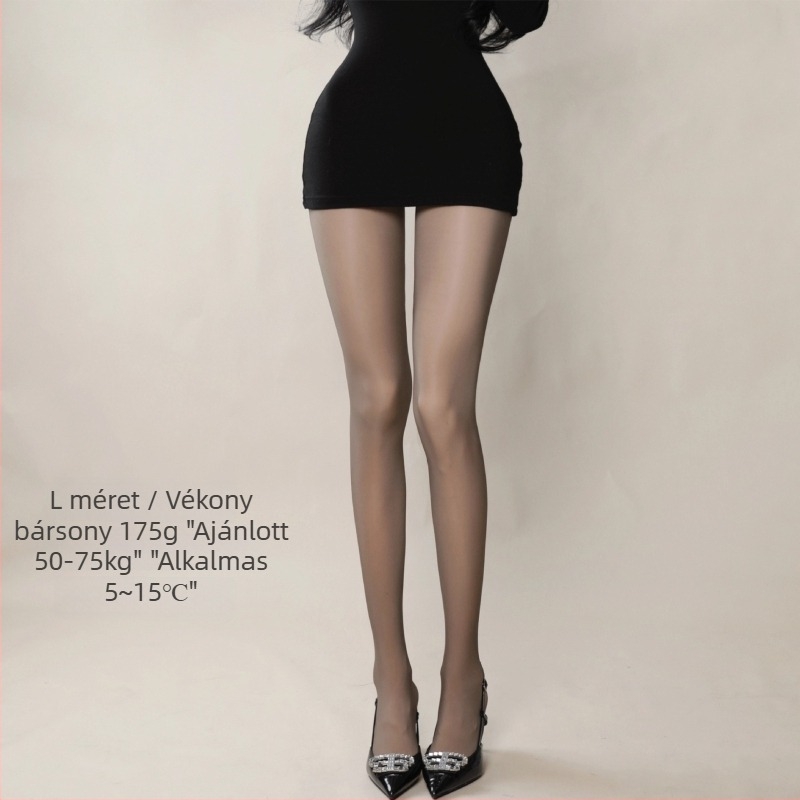 JK-stílusú bélelt harisnya fleece-béléssel, vastag téli harisnya nőknek (fleece-bélés, vastagság, téli meleg, JK-stílus, lábfejjel)