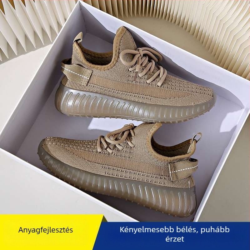 Női casual sétacipő: könnyű, légáteresztő; felsőrész elasztikus szövetből, középmagas szár, fűzős zárás