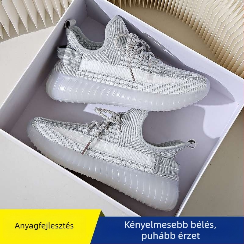 Női casual sétacipő: könnyű, légáteresztő; felsőrész elasztikus szövetből, középmagas szár, fűzős zárás