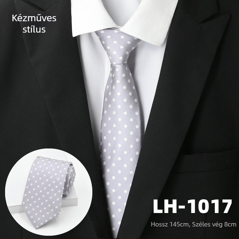 Férfi nyakkendő, jacquard szövet, csíkos minta, poliészter bélés, poliészter szál