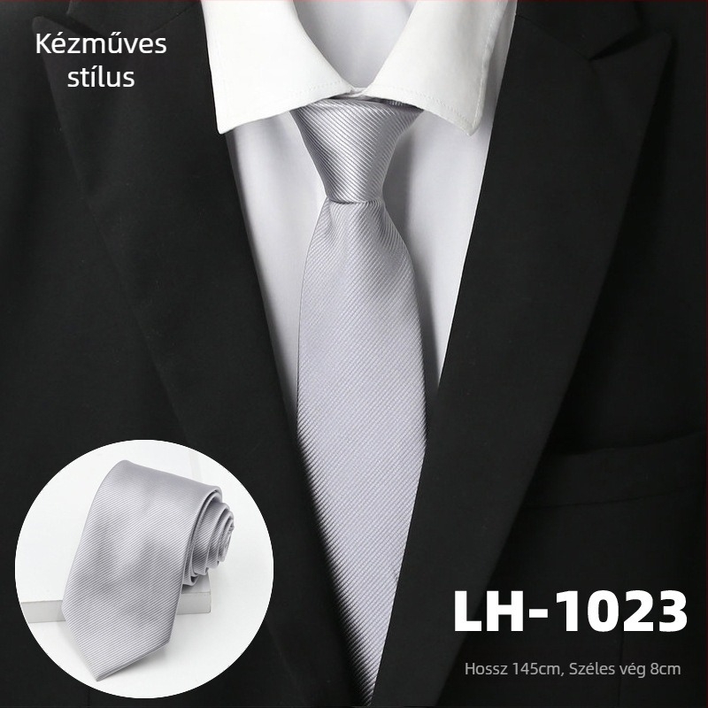 Férfi nyakkendő, jacquard szövet, csíkos minta, poliészter bélés, poliészter szál