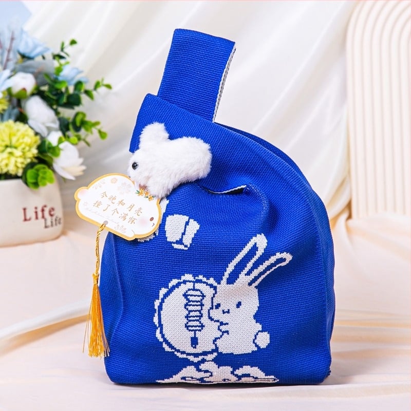 Kötött kézitáska több zsebbel nemzeti trend dizájnnal — függőleges négyzet alakú, belső poliészter bélés, belső zsebek: rejtett cipzáras zseb, telefonzseb, azonosító zseb és kamerazseb; mindennapi használatra