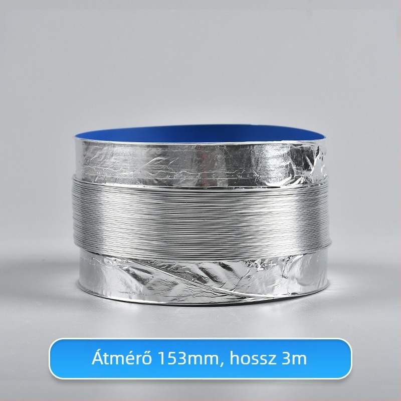 Teleszkópos kettős rétegű szellőzőcső alumíniumfóliával, főzéshez és fürdőszobához