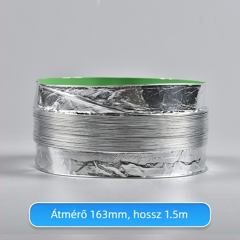 Teleszkópos kettős rétegű szellőzőcső alumíniumfóliával, főzéshez és fürdőszobához