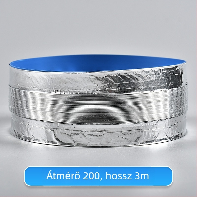 Teleszkópos kettős rétegű szellőzőcső alumíniumfóliával, főzéshez és fürdőszobához