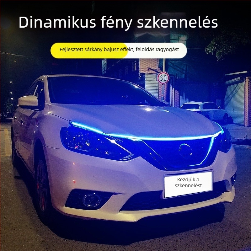Univerzális motorháztető nappali menetfények | Modell: Universal hood daytime running lights; Kompatibilitás: Universal; Illeszkedés: eredeti gyár; Márka: Not yingman