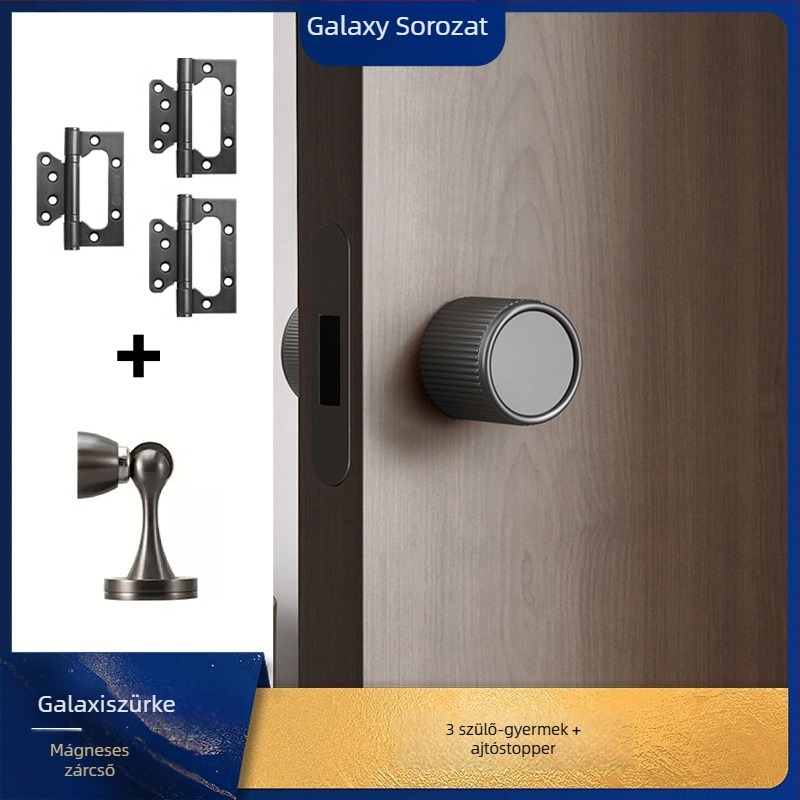 Beépített fogantyúval ellátott ajtózár, cink ötvözetből, modell 5831, modern minimalista dizájn belső ajtókhoz