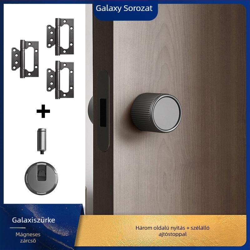 Beépített fogantyúval ellátott ajtózár, cink ötvözetből, modell 5831, modern minimalista dizájn belső ajtókhoz