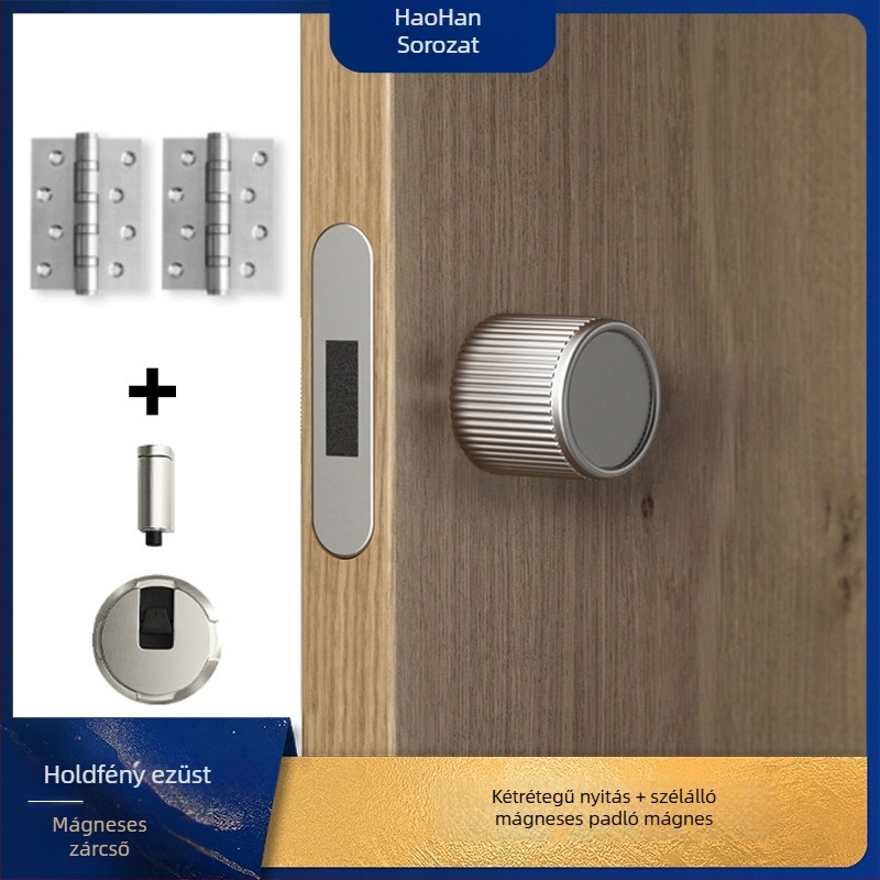 Beépített fogantyúval ellátott ajtózár, cink ötvözetből, modell 5831, modern minimalista dizájn belső ajtókhoz