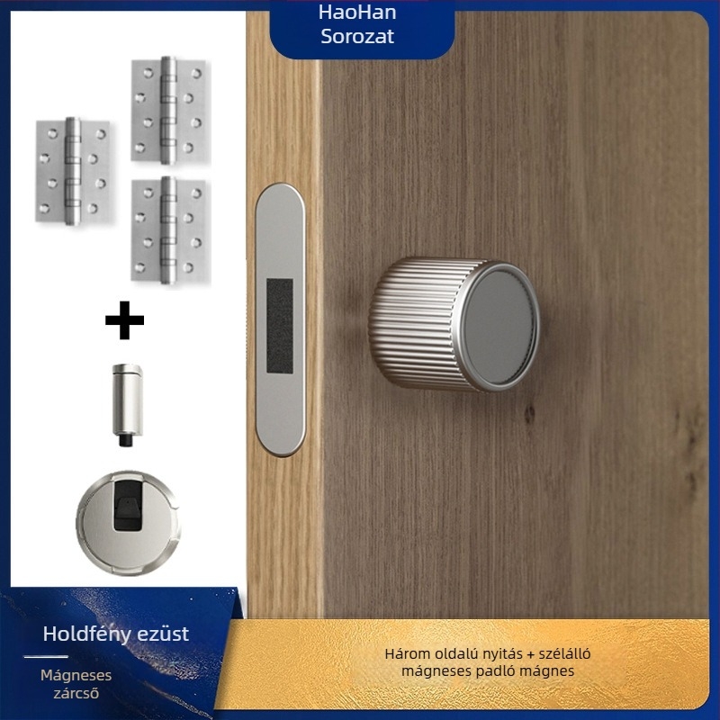 Beépített fogantyúval ellátott ajtózár, cink ötvözetből, modell 5831, modern minimalista dizájn belső ajtókhoz