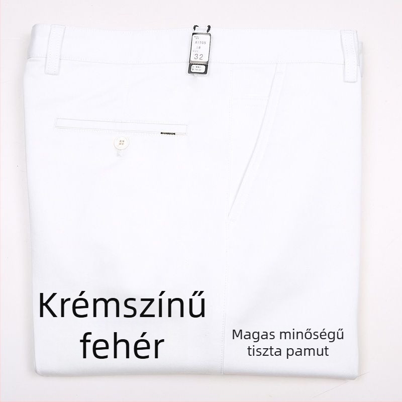 Férfiaknak szabadidőnadrág magas derékkal és egyenes szabással, rugalmas modál anyag (magas rugalmasság; modál anyag; tavasz)