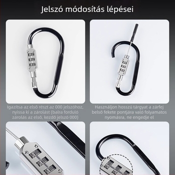 Sisakzár elektromos kerékpárokhoz és motorkerékpárokhoz - lopás elleni védelem, rögzítő kampó, modern minimalizmus (Brand: Kepu; Stílus: modern minimalizmus)