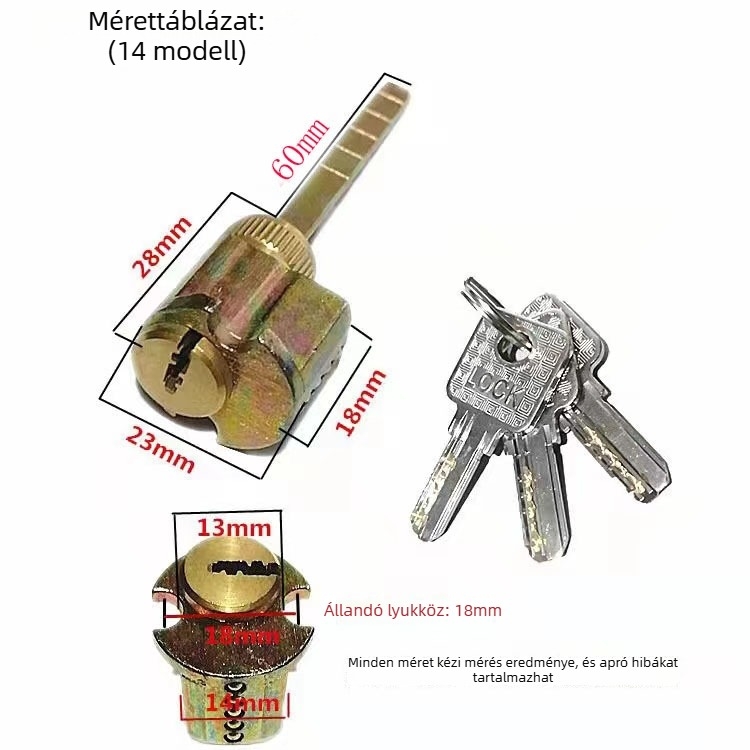 Ju jia belső ajtók zárhenger, réz és cink anyagból, modern minimalista stílus