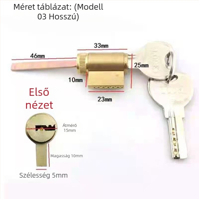 Ju jia belső ajtók zárhenger, réz és cink anyagból, modern minimalista stílus