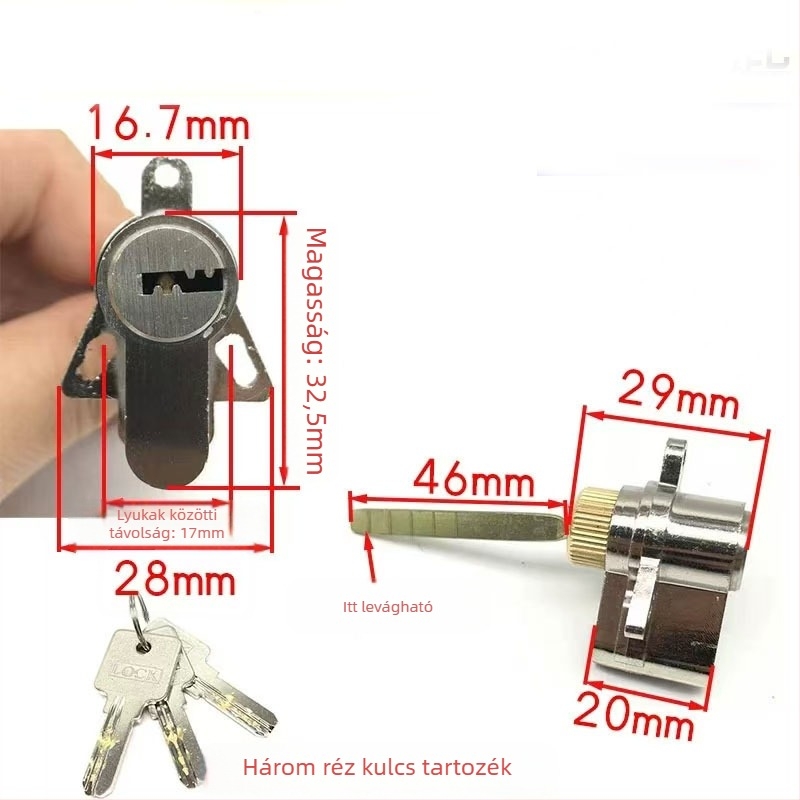 Ju jia belső ajtók zárhenger, réz és cink anyagból, modern minimalista stílus