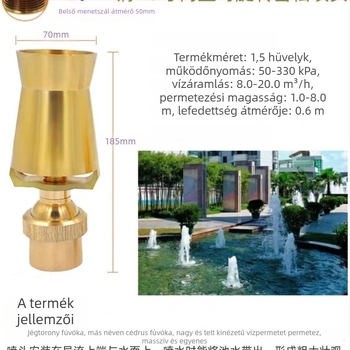 Teljes réz fúvóka tavakhoz, udvarokhoz és parkokhoz — Morning Beauty