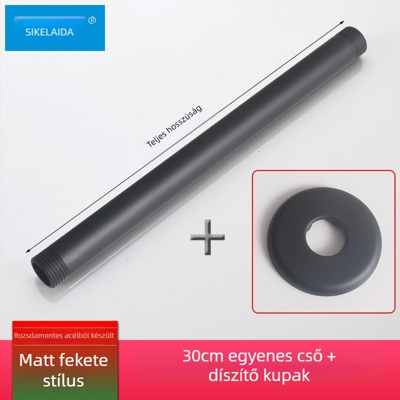 Beépített falba süllyesztett zuhanykar felső permetezővel, kör alakú 304-es rozsdamentes acélból, modell SKD1223