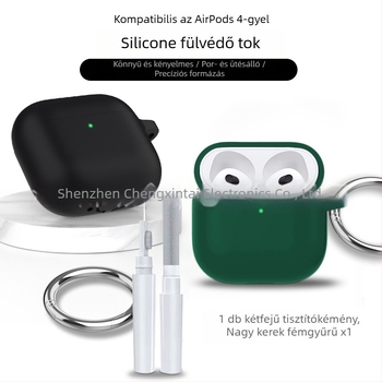 AirPods 4 szilikon védőtok, univerzális, teljes védelem, injekciós öntés