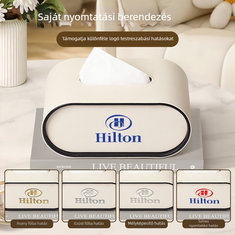 Bőr ovalis zsebkendő tartó, modell Cxk-65, 6 darabos készlet, többfunkciós