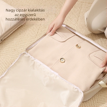 Utazási tárolótáska ruháknak, hordozható utazási szervező, bővíthető, vízálló, nagy kapacitású, hét részes készlet