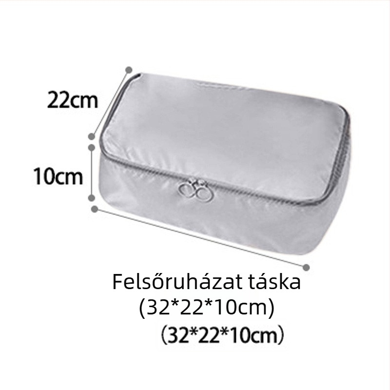 Utazási tárolótáska ruháknak, hordozható utazási szervező, bővíthető, vízálló, nagy kapacitású, hét részes készlet