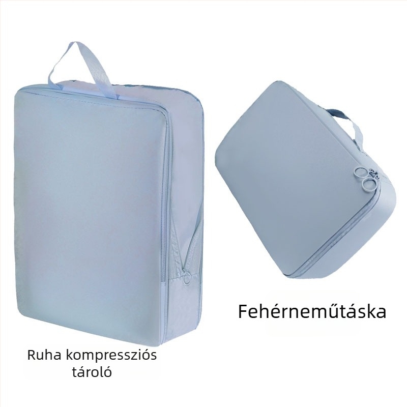 Utazási tárolótáska ruháknak, hordozható utazási szervező, bővíthető, vízálló, nagy kapacitású, hét részes készlet