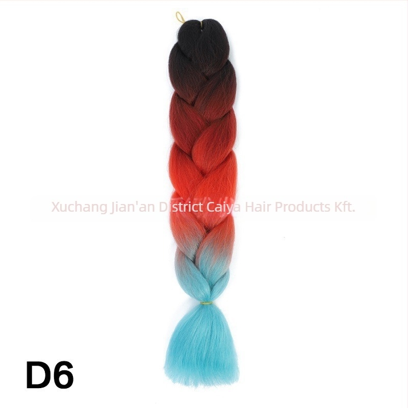 Póni paróka jumbo fonatokkal - Caiya, magas hőállóságú szintetikus szálak, mechanikus kötés