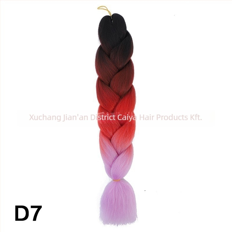 Póni paróka jumbo fonatokkal - Caiya, magas hőállóságú szintetikus szálak, mechanikus kötés