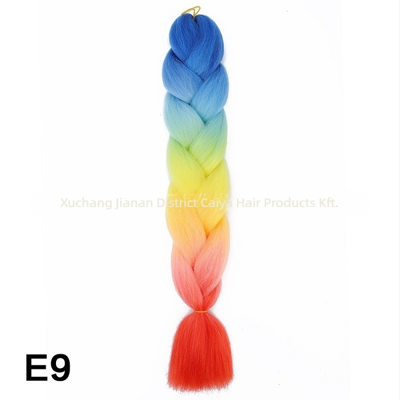 Póni paróka jumbo fonatokkal - Caiya, magas hőállóságú szintetikus szálak, mechanikus kötés