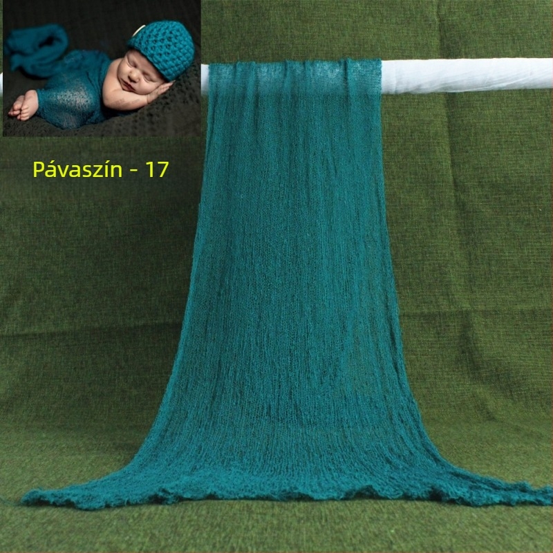 Újszülött Fotó Wrap – Poliészter, Hálós Nyújtható Mintázat, Egyszínű Minta, 0–12 Hónapok, Biztonsági Osztály B