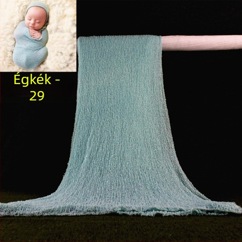 Újszülött Fotó Wrap – Poliészter, Hálós Nyújtható Mintázat, Egyszínű Minta, 0–12 Hónapok, Biztonsági Osztály B