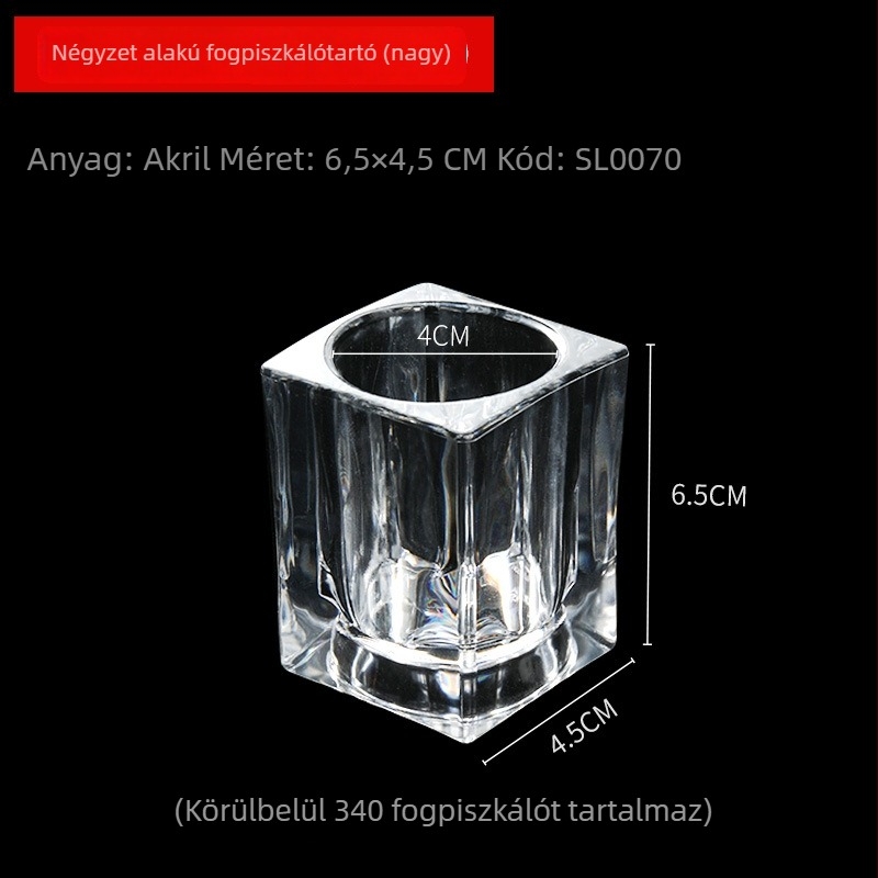 Akril asztali függőleges zsebkendő tartó, négyzet alakú tartó, átlátszó zsebkendő doboz logó nyomtatással