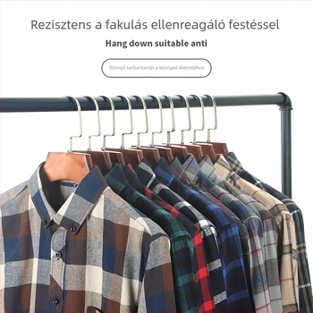 Férfi hosszú ujjú ing, kockás, pamut, négyszögletes gallér, lezser casual stílus, ideális tavaszra és őszre