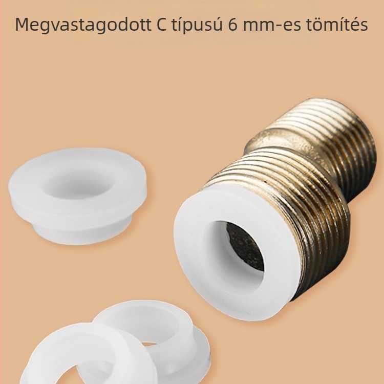 Zuhanykeverő tömítőgumi készlet, 6 darab, gumi, hideg- és meleg vízhez, modern minimalista stílus