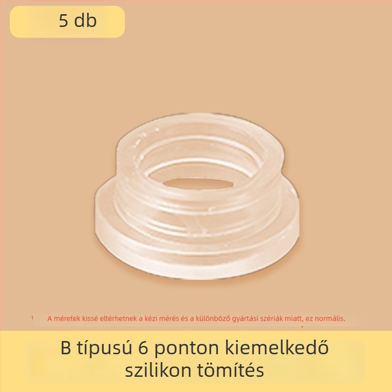 Zuhanykeverő tömítőgumi készlet, 6 darab, gumi, hideg- és meleg vízhez, modern minimalista stílus