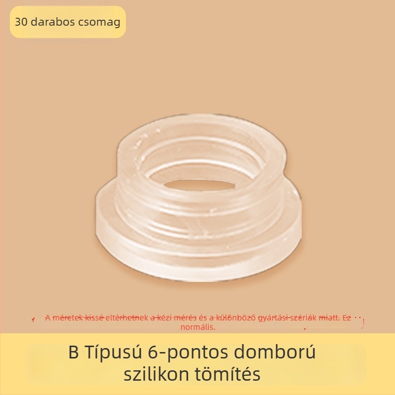 Zuhanykeverő tömítőgumi készlet, 6 darab, gumi, hideg- és meleg vízhez, modern minimalista stílus