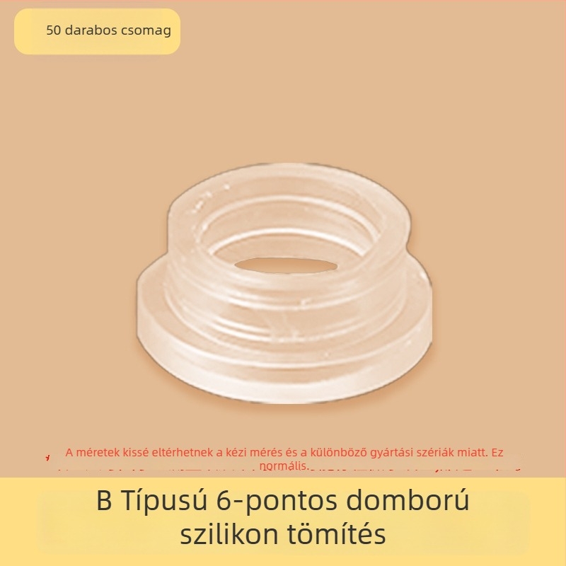 Zuhanykeverő tömítőgumi készlet, 6 darab, gumi, hideg- és meleg vízhez, modern minimalista stílus