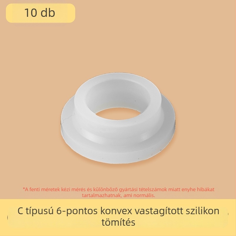 Zuhanykeverő tömítőgumi készlet, 6 darab, gumi, hideg- és meleg vízhez, modern minimalista stílus